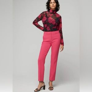 White House Black Market Pink Cropped Pants